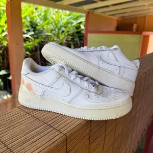 3 FOR $15 DEAL / Nike AirForce 1 Low Sneakers Size 6.5Y‎ Triple Ehite - PVBUNDLE